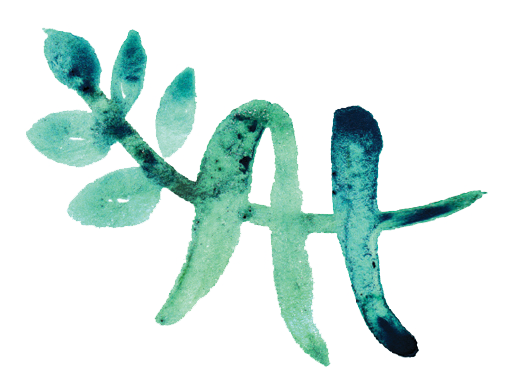 AT watercolor monogram