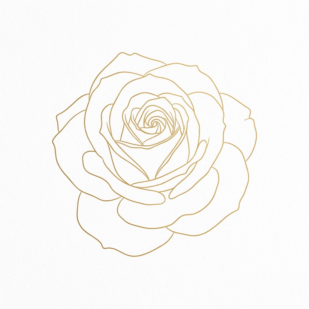 Fine-line botanical: Rose